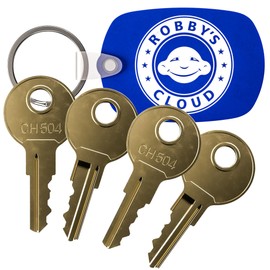 Robby's Cloud CH504 Replacement Key For Truck Tool Boxes and RV Compartment Marked CH-504-1 Keychain Included - Key style May Vary (4 Pack)