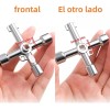 Llave Universal Combinada CEROB 5 En 1 Para Gabinetes Eléctricos
