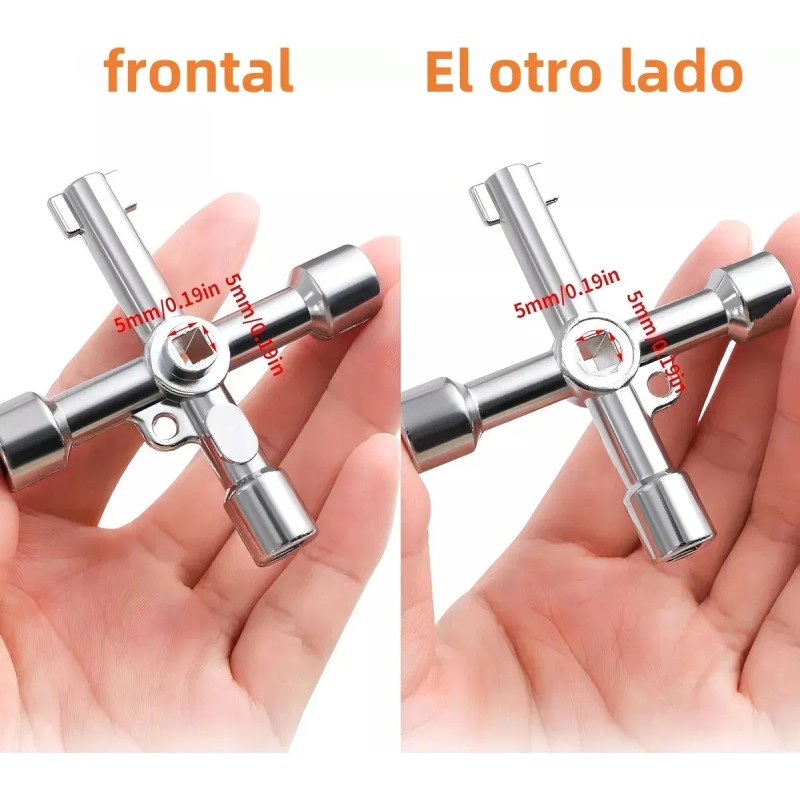 Llave Universal Combinada CEROB 5 En 1 Para Gabinetes Eléctricos