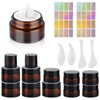Pack of 12 Amber Glass Empty Jars, Cream Jars for
