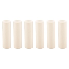 Creative Hobbies 3 Inch Tall Cream Plastic Candle Covers Sleeves Chandelier Socket Covers - Slip Over E12 Candelabra Base Sockets | Set of 6
