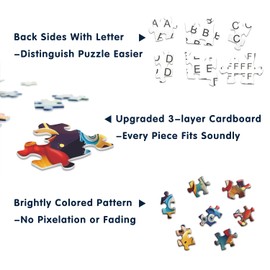 Chicken Puzzles for Adults 1000 Pieces, PICKFORU Happy Chicken Jigsaw Puzzle 1000 Pieces, Funny Rooster Hard Difficult Thanksgiving Puzzle as Wall Art