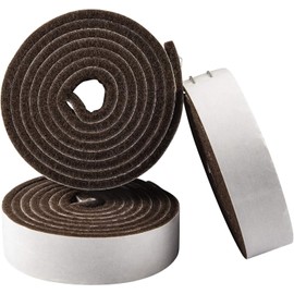 SoftTouch 1" x 60" Roll of Heavy-Duty Furniture Slider Felt Strips for Hard Surfaces, Adhesive Felt Tape Roll Furniture Moving Pads for Beds, Sofas, Dressers, Brown