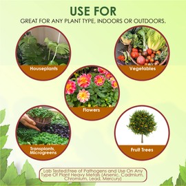 VermisTerra Vitality 8 oz - Houseplant and Indoor Plant Food, Mother Earth's Balanced Fertilizer, Organic, Root Cuttings, No Harmful Chemicals, will not burn plants, Lush Growth. No Odor, Reduce Shock