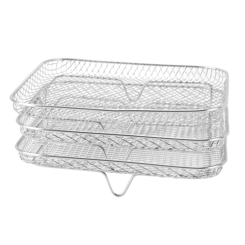 3PCS Fryer Rack Set 304 Stainless Steel Stackable Multi Layer