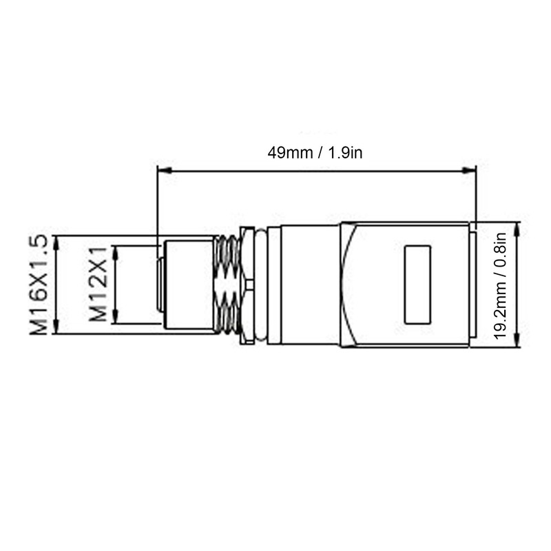 M12 to RJ45 Patch Cord 4Pin Networking Cable for Industrial