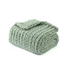 YnM Chunky Throw Blanket, Medium-Weight, Hand Knitted with Chenille Yarn,