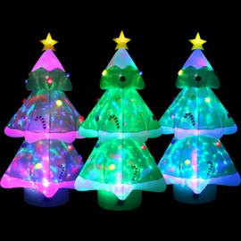 Fashionlite 9ft Christmas Inflatable Xmas Tree with Multicolor Changing LED Lights Yard Decorations, Blow Up Inflatables for Indoor Outdoor Easter Home Garden Family Prop Lawn Decoration, Green