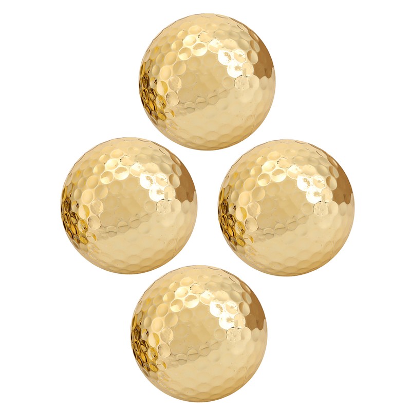 4Pcs Portable High Quality Double Layer Gold Plating Golf Ball