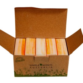 Simple Scents Australia Orange Zest Scented Natural Soap Bars (5 Bars), 3.5oz Moisturizing French Triple Milled Soap Bars Enriched with Shea Butter - Pure Plant Oil Bath & Body