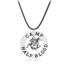 Asien Novelty Flying Horse Necklace Percy Olympian Camp Half-Blood Percy Jackson Pendant Leather Cord Necklace Costume Prop