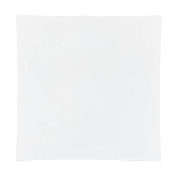 EcoQuality 13" inch Flat Square Charger White Plastic Plates -