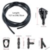 Piburth Windshield Washer Hose Kit 22 Pcs Set, 4M Washer