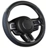 West Llama Car Steering Wheel Cover for Ford Escape,Explorer,Fusion,Focus,Bronco,Transit,Edge(Diamond Quilted-Black+Blue-