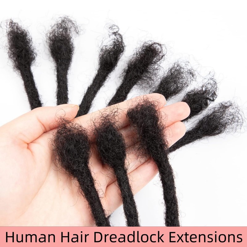 0.8cm Thickness 8inch 20 Strands Human Hair Dreadlock Extensions 100%