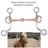 Horse Chew, Stainless Steel Training Bit, Copper Jointed Crescent Bit