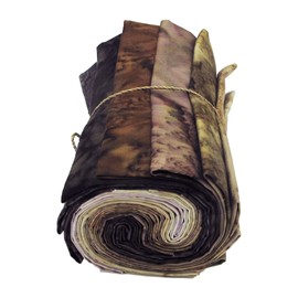 Hoffman California Hoffman Batik 1895 Watercolor Fat Quarter Bundle 12pcs, Earth Yard