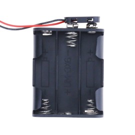 Hilitchi - Juego de 2 soportes para batería (6 unidades, AA y tipo T con cable para batería)