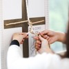 Three Strands Cord Wedding Unity Sign, Cross to Braid or