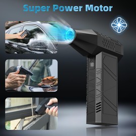 NPET Compressed-Air-Duster 130000RPM Electric Air Blower, Mini Powerful Cordless Rechargeable 8000mAh Battery Jet Dry Portable Jet Turbo Fan Dust Snow Blower for Cleaning Car/Keyboard/PC/Home