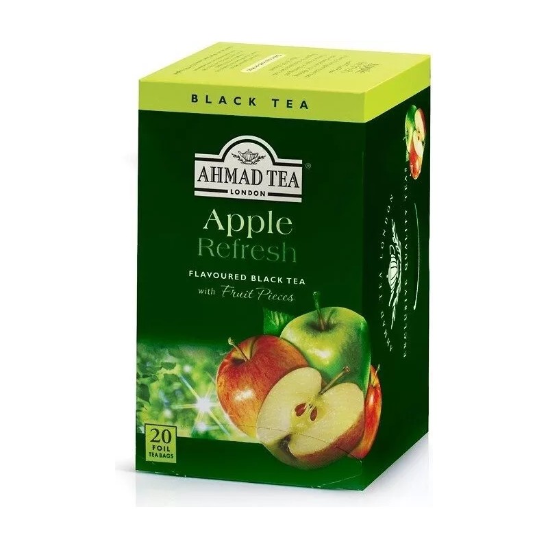 AHMAD TEA Apple Refresh Black Tea 20 Tea Bags