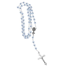 Widdle Gifts First Holy Communion Rosary Set – Blue Plastic for Boys C6110/BL