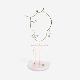 Stackers Rose Quartz 5-Hook Face Jewellery Stand