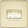 Knightsbridge SF1100PB Screwless 10 A 3 Pole Fan Isolator Switch,