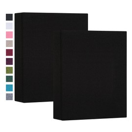 Mublalbum Small Photo Album 4x6 Photos 2 Pack Linen Cover Mini Brag Book Photo Album Each Small Album Holds 52 Vertical 4x6 Photos for Artwork Postcards or Picture Storage (Black)