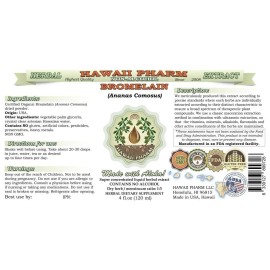 Hawaii Pharm Alcohol Free Bromelain Liquid Extract 2 Fl Oz Natural Herbal Supplement