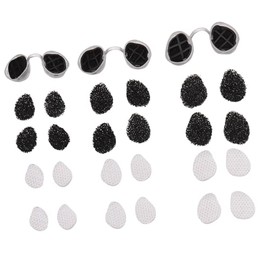 Semme Filtro Nasal Filtros Nasales Ultra Transpirables Tapones Nasales para Olores Filtración de Aire del Polen Polvo Humo Pequeño Mediano Grande Forma Redonda (BLACK)