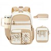 CAMTOP Girls Backpack with Lunch Box & Pencil Case Set,