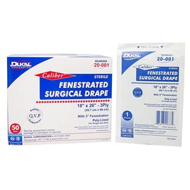 Dukal Case of 50 Drape Sheets 3-Ply 18" x 26". Fenestrated Sterile Surgical Barrier Drapes. Tissue-Poly-Tissue Medical Sheets. Disposable Drape Sheet Tissues for Patient Draping.