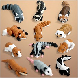 AQXYTK 12 PCS 3D Printed Foreset Animals Figures Toys