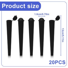 GXGM Pack of 20 Joint Cases, Joint Cases, Kingsize 116 mm Joint Tube, Joint Container, Joint Sleeve, Transport Case, Joint 116 mm Long, Joint Accessories, Joint Sleeves, black