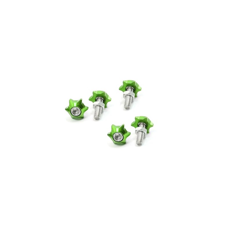 A ABSOPRO Cars Vehicles License Plate Bolts Screws Decor Green