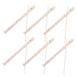 BIUDECO 6 Sets Beginner Soprano Recorder with Cleaning Stick German Style Flute for Classroom Use for Music Practice and Home Entertainment