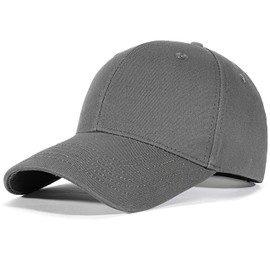 Bakicey Unisex Outdoor Baseball Cap, Cotton Baseball Cap, Adults’, Casual. Pure Colour, Adjustable Athletic Cap, Women Men, darkgray, 56-58