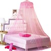 BCBYou Pink Princess Bed Canopy Netting Mosquito Net Round Lace
