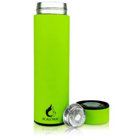 Thermos Flask 400 ml - Stainless Steel: High Quality Stainless Steel Drinking Bottle - Includes Strainer for Tea - BPA Free - Leak-Proof - for Sports, School, Hiking - 12H Warm / 24H Cold (Light