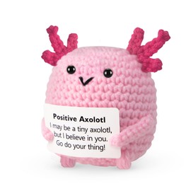 ddLUCK Funny Easter Basket Essentials Stuffers, Mom Gifts, Mini Positive Crochet Axolotl Decor, Appreciation Gift for Women Men Grandma Friends Teacher Coworker Employee Boss