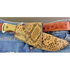 ESEE 3 / RC 3 CROSS DRAW SHEATH KNIFE PYTHON SNAKE SKIN PRINT leather HANDMADE