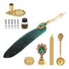 Feather Pen Retro British Style Sprinkled Gold Feather Business Fire