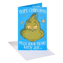 American Greetings Grinch Christmas Card (Fills Your Heart with Joy Many Times Over)