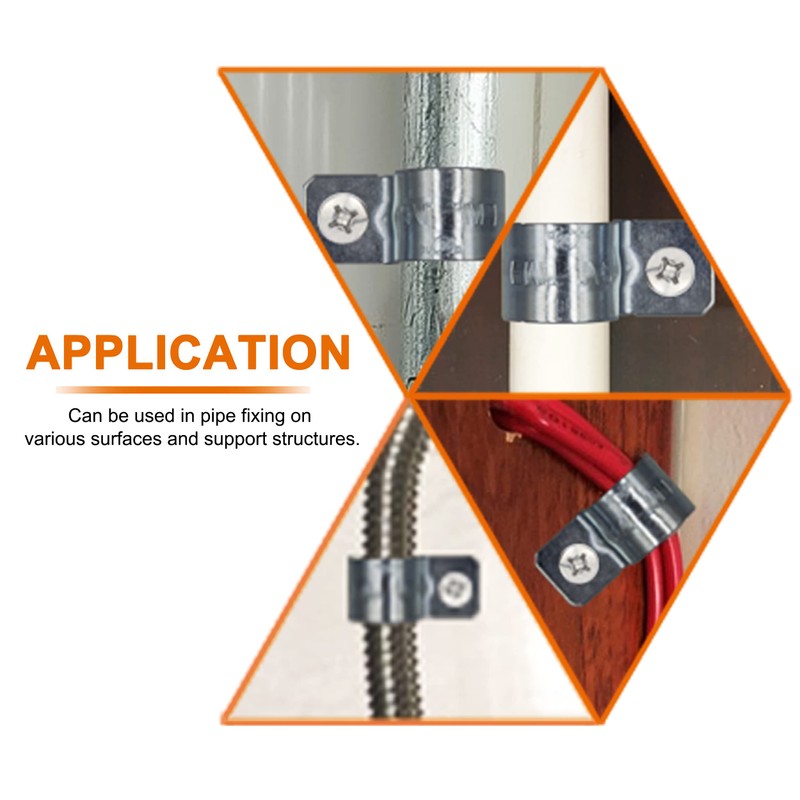 ISPINNER 25pcs 3/4 Inch Zinc Plated Steel EMT Pipe Straps