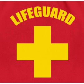 Shirtracer - Carnival and fancy dress costume outfit - Lifeguard - Gym bag and fabric bag made of cotton, 1 Red, Einheitsgröße