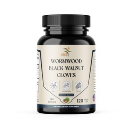 SMSHEALTHPRODUCTS.com SMSHEALTHPRODUCTS.com Wormwood Black Walnut Clove Capsules – Herbal Detox & Cleanse Supplement, 120 Capsules for Digestive Support and Wellness