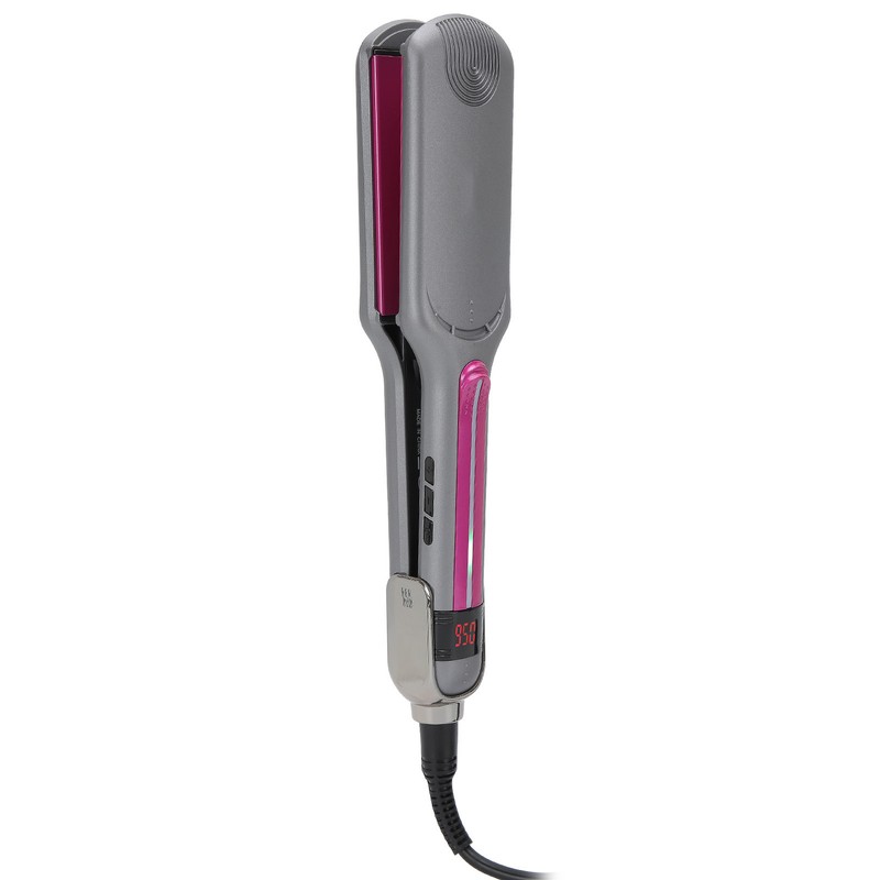 Professional Hair Straightening Ceramic Heating Plate Straightener LCD Display Hairdressing