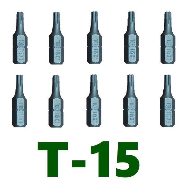 Bulk Torx Bit Set T15 1 inch Insert Bit 1/4