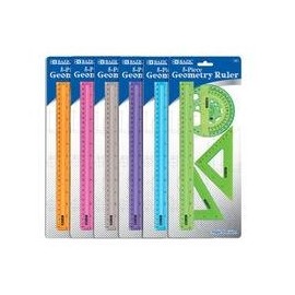 Bazic 5-Piece Geometry Ruler Combination Sets